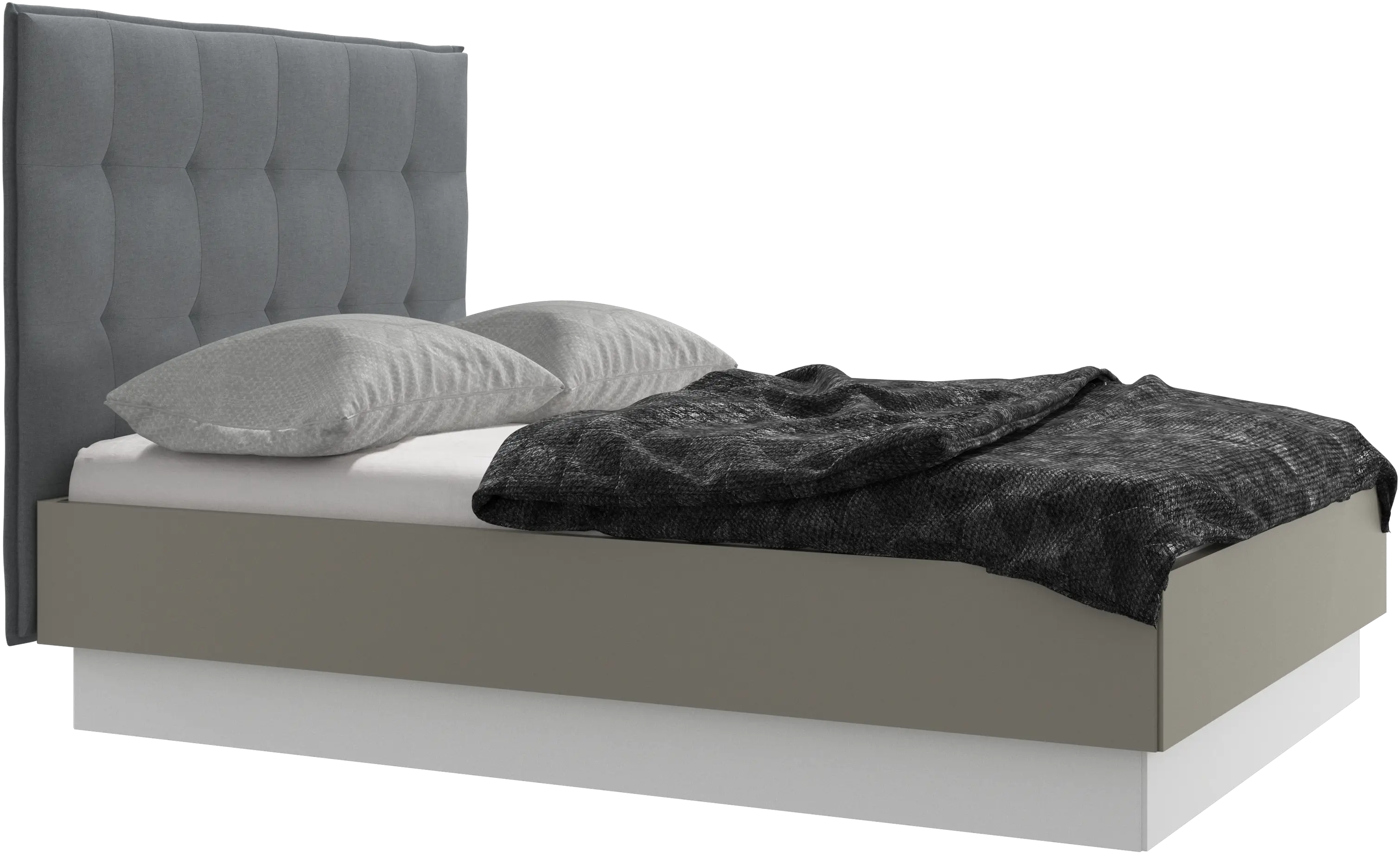 Lugano storage bed with lift-up frame and slats, excl. mattress