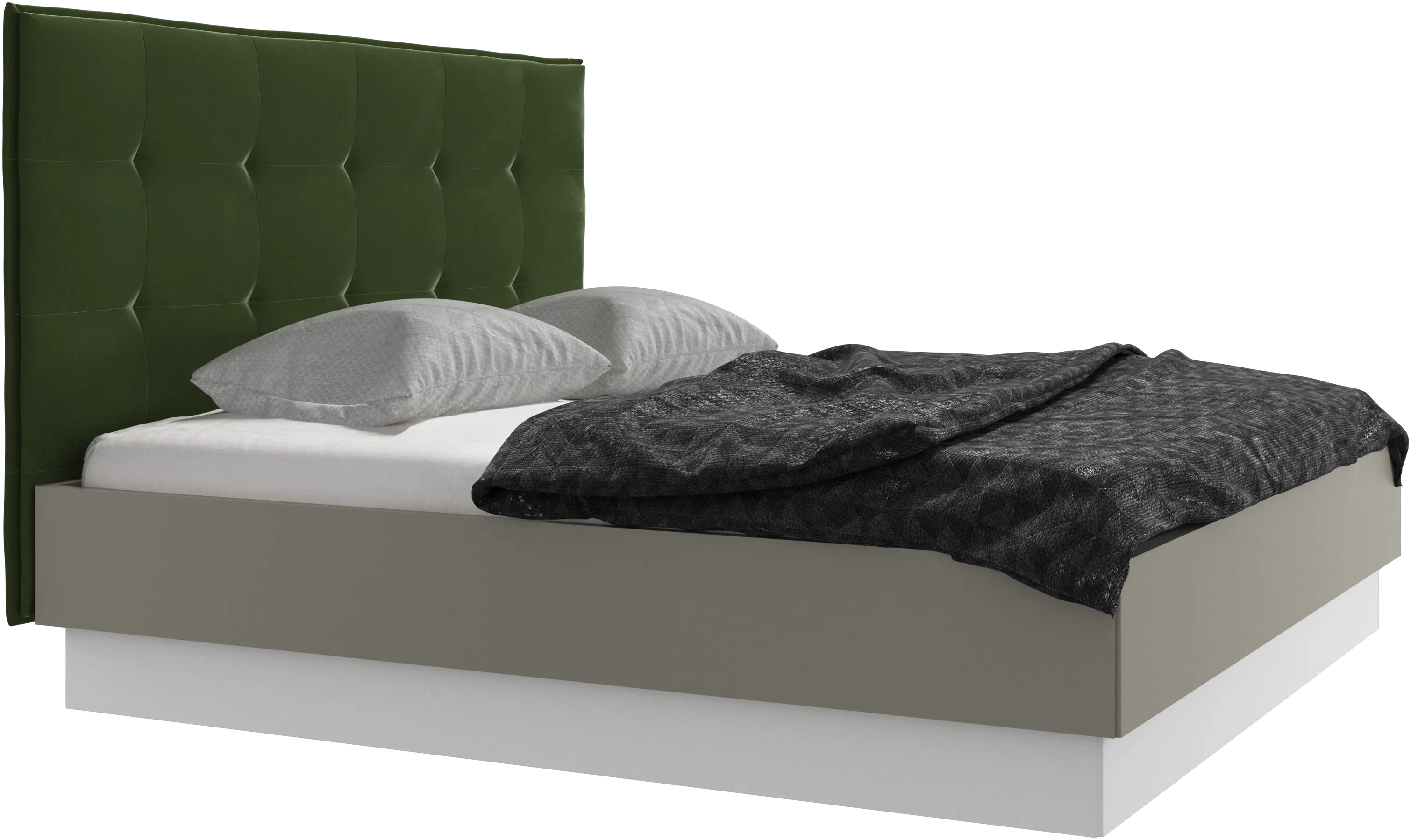 Lugano storage bed with lift-up frame and slats, excl. mattress