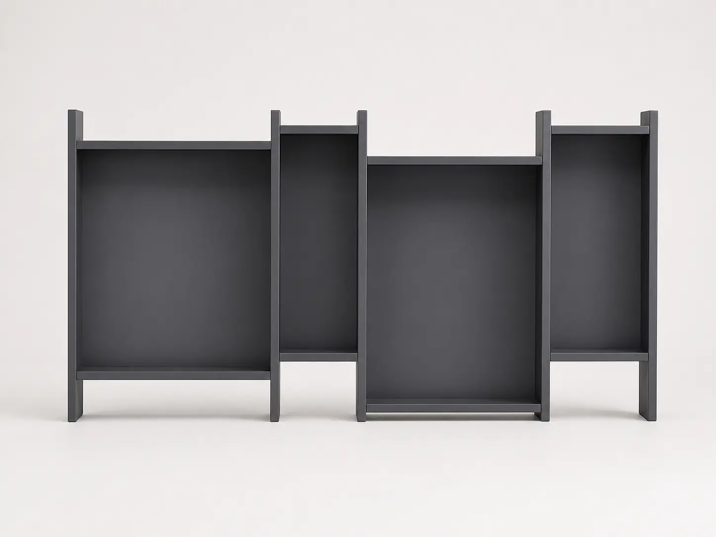 Storage [Como - 5240] Como bookcase, charcoal grey lacquered. H58xW115½xD26cm.. 340052400078