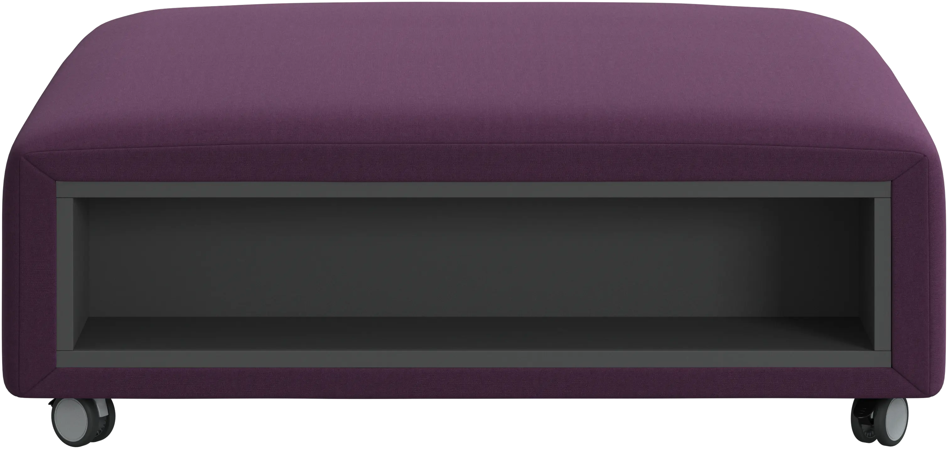 Hampton footstool on wheels with storage left and right sides