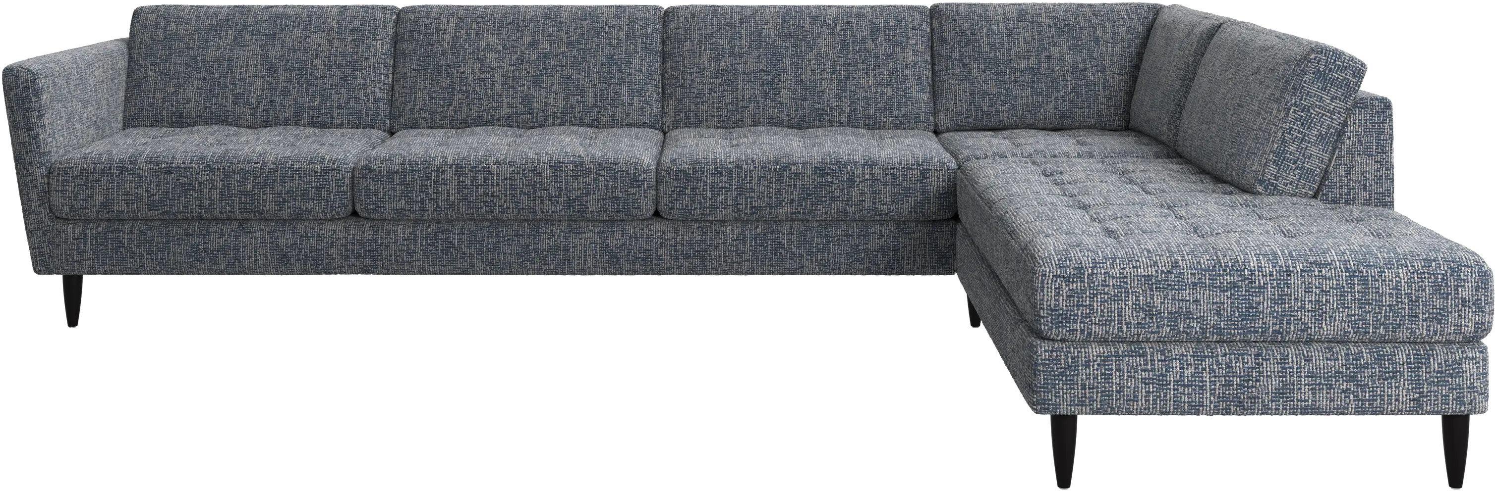 Osaka corner sofa with lounging unit, tufted seat