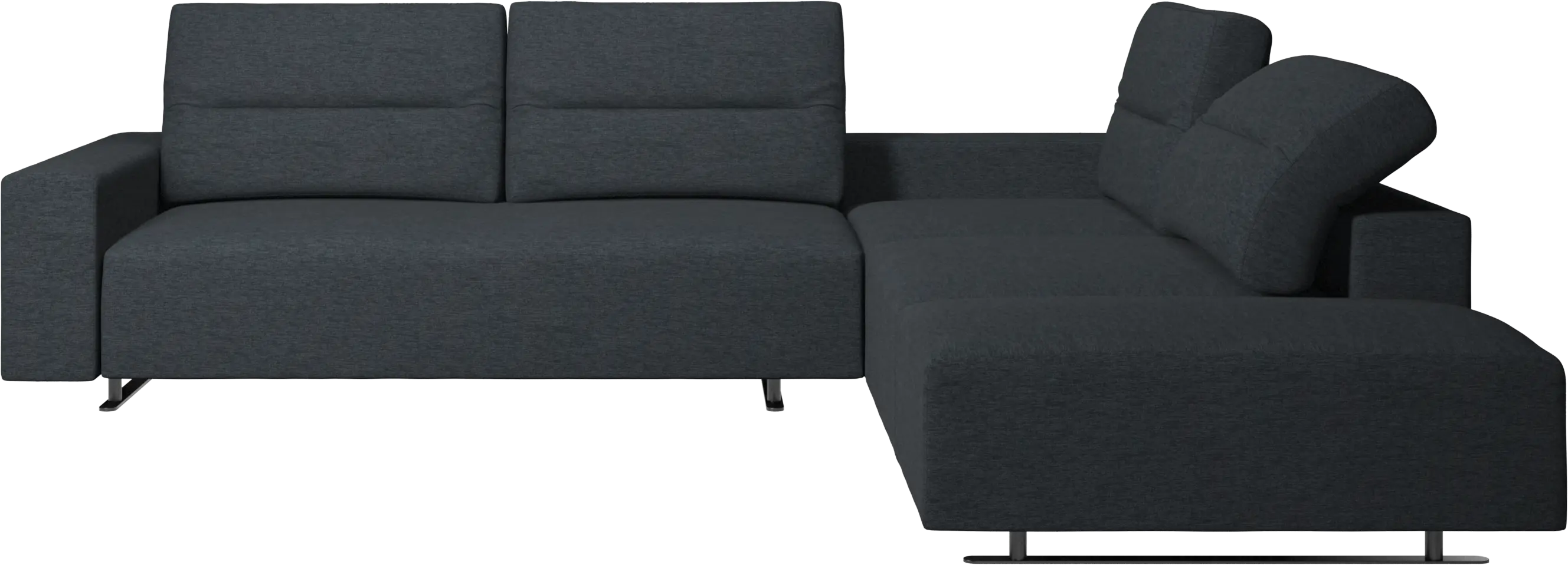 Hampton corner sofa with adjustable back and lounging unit