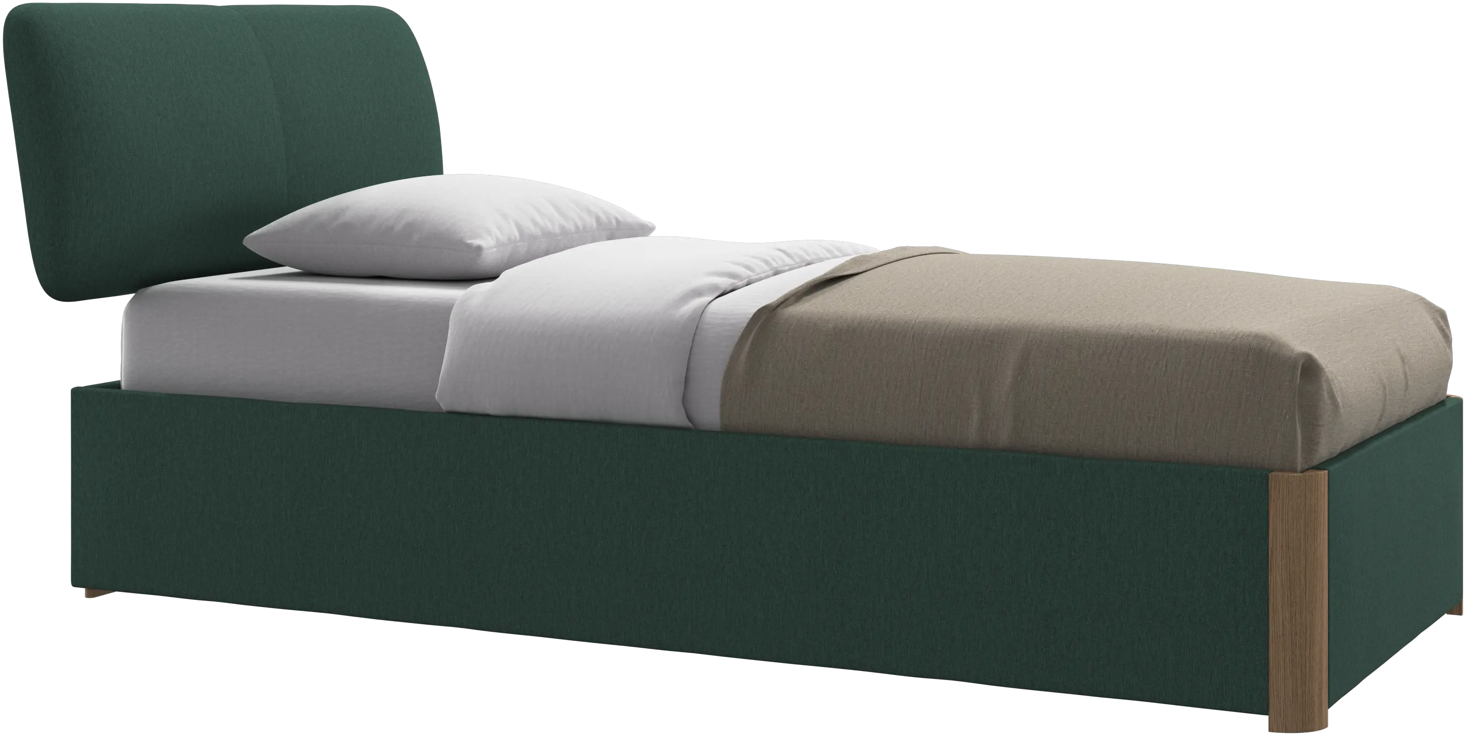 Element seng, sengmontert hodegavl, med lameller og oppbevaringsløsning, ekskl. madrass