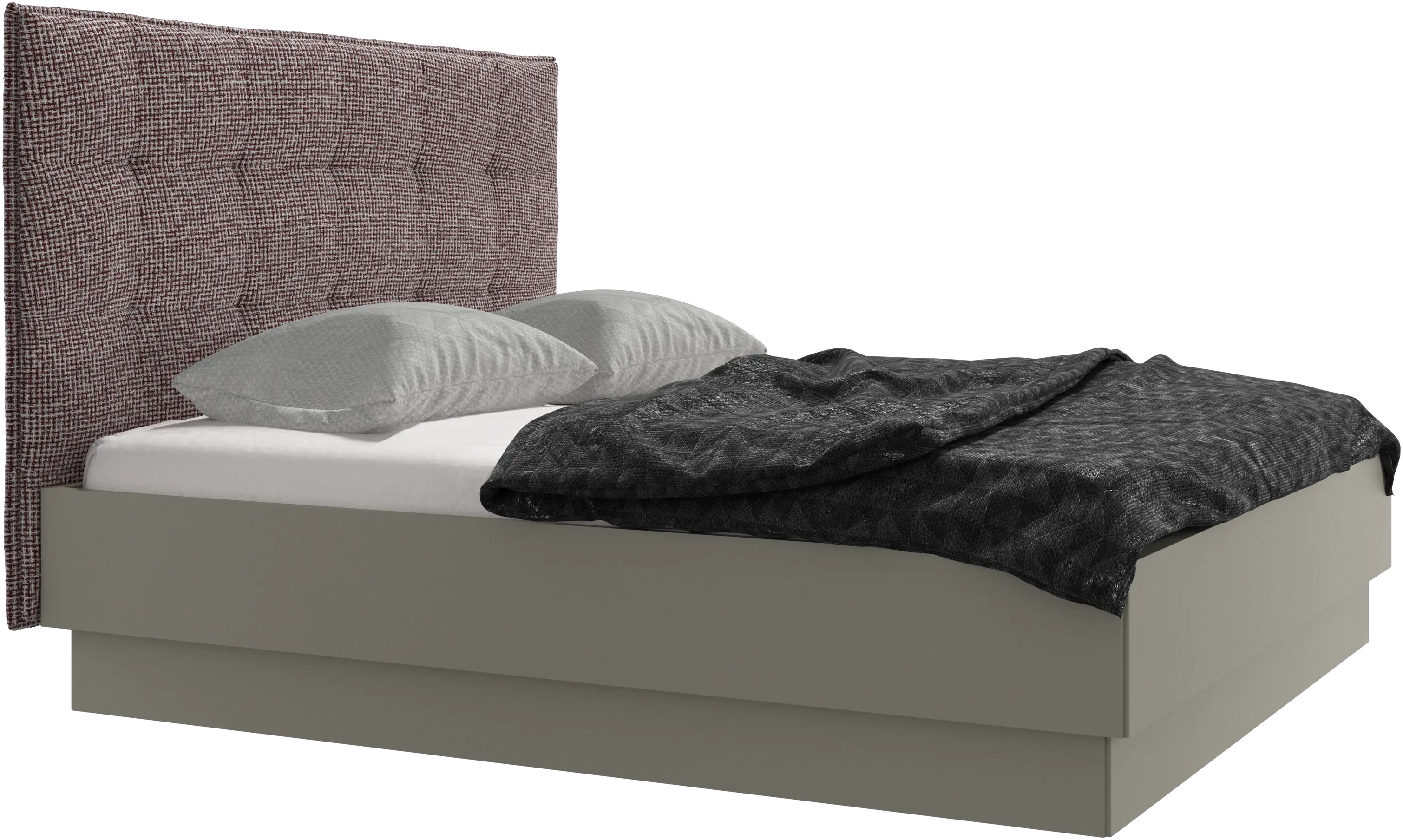 Lugano storage bed with lift-up frame and slats, excl. mattress