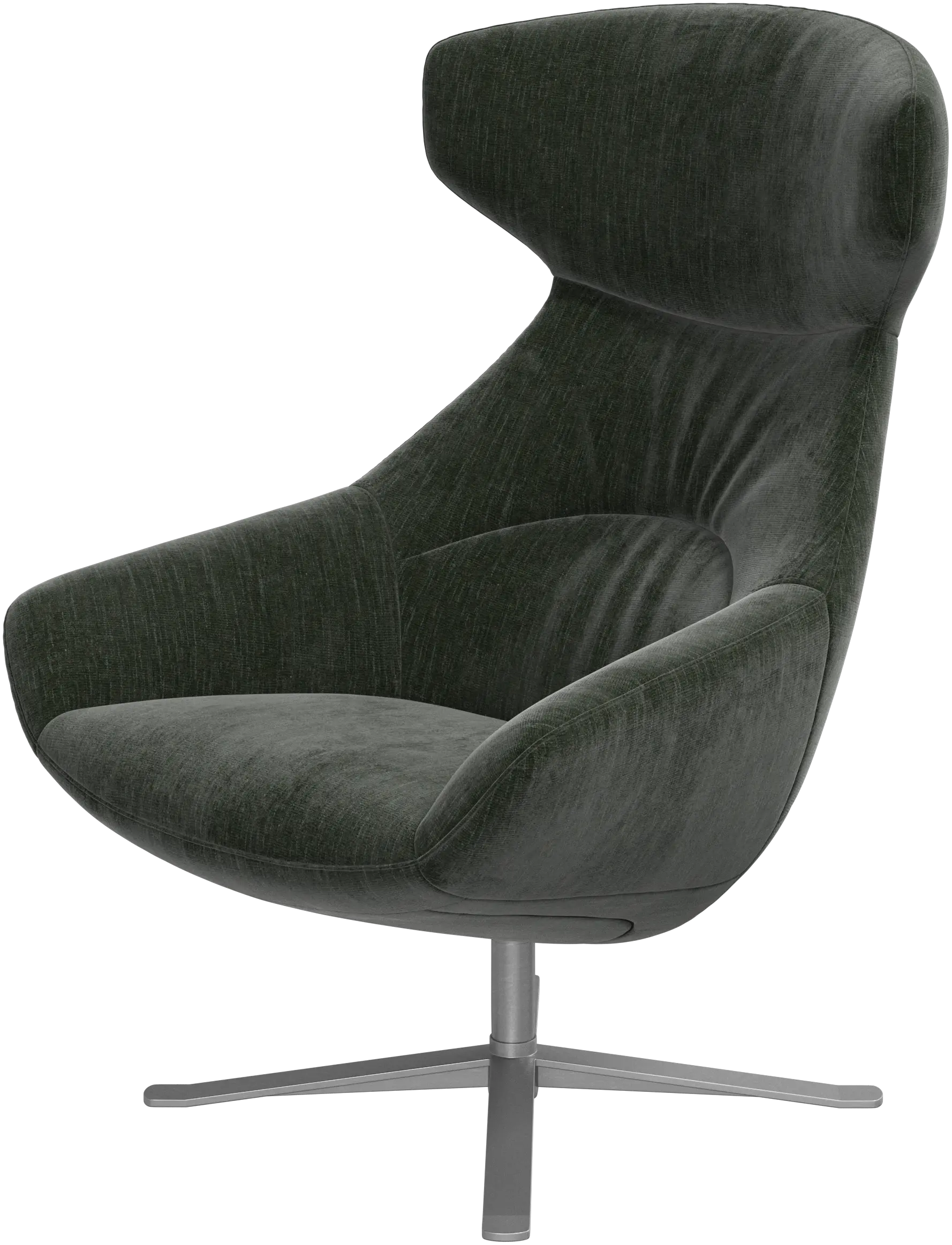 Porto chair with reclining back function and swivel base