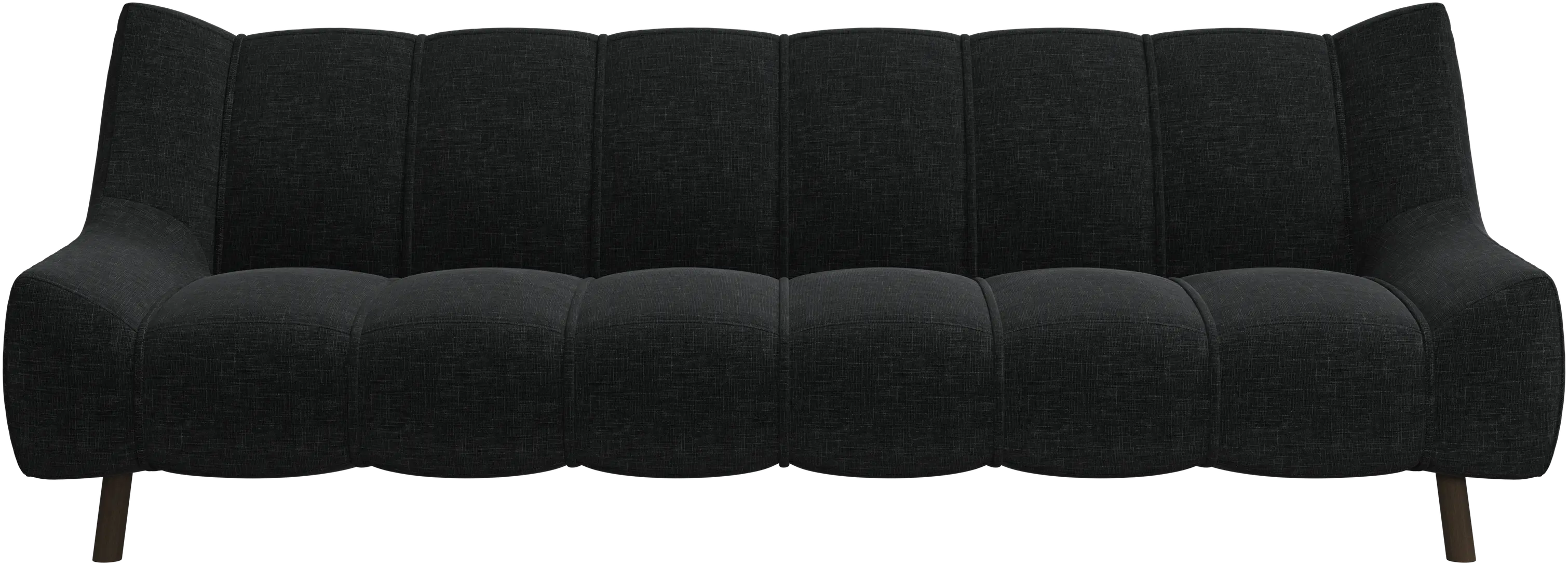 Canapé 3 places Nawabari, jambe en bois