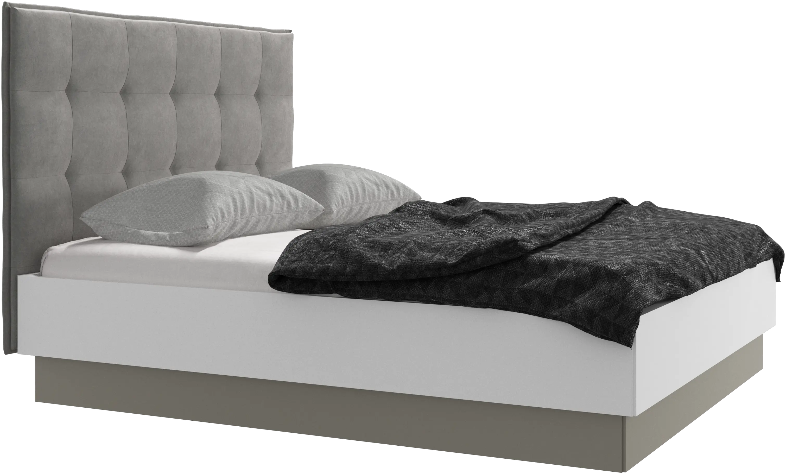 Lugano storage bed with lift-up frame and slats, excl. mattress